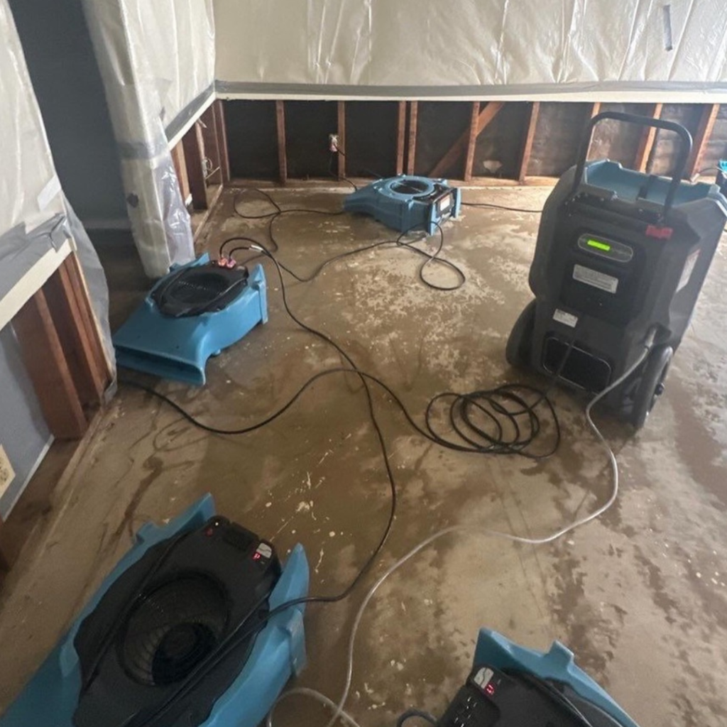 Dehumidifier and air movers