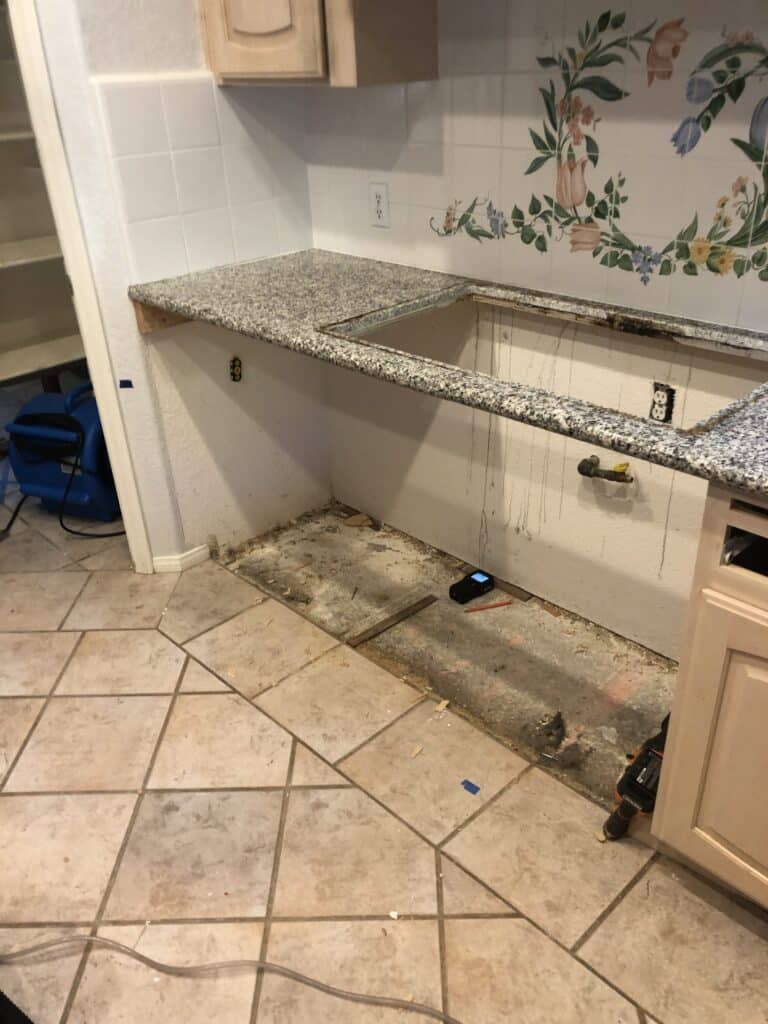 Kitchen Water Damaged in Ventura